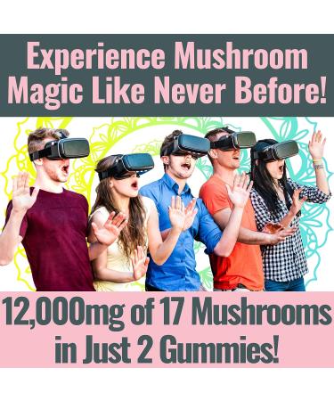 SHIZAM Brand Super-Food 17 Blend Mushroom Complex Gummies for Adults Chaga Lions Mane Cordyceps Reishi Lion's Mane Turkeytail Turkey Tail  Better Daily Supplement Alt for Capsules & Powder Vitamins 10 - Buy Online on GoSupps.com