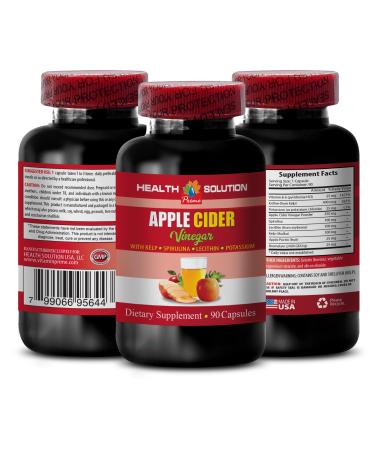 Apple Cider Vinegar Hair Products - Apple Cider Vinegar Advanced Complex with kelp spirulina Lecithin - Lecithin kelp b6 Klamath Blue Green Algae Digestion Support Supplement - 1 Bottle 90 Caps