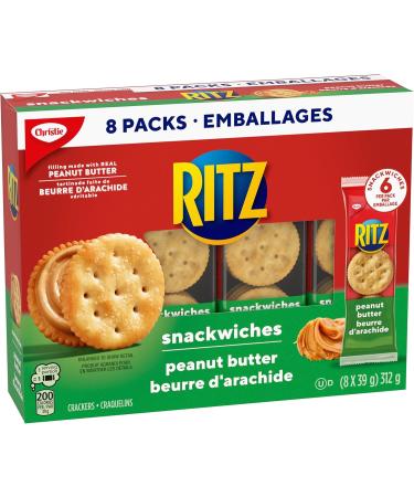 RITZ Peanut Butter Cracker Snackwiches Filling Made With Real Peanut Butter 312 g (Pack of 8) Peanut Butter 312 g (Pack of 1) - Buy Online on GoSupps.com