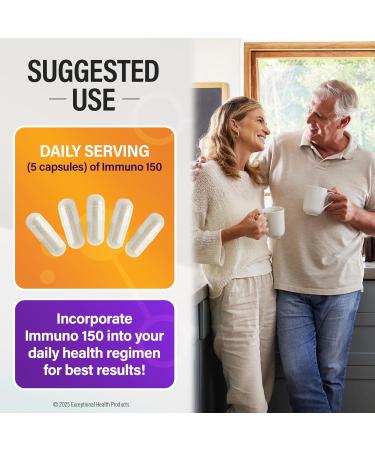 Immuno 150 Immune Support Supplement Packed with 70 Plant Minerals 13 Essential Vitamins and 68 Additional Nutrients-150 Vegetable Capsules- Immune Boost for All Age Groups - Buy Online on GoSupps.com