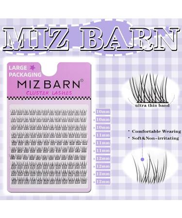 MIZ BARN 120pcs C Curl False Eyelashes - Natural Wispy Lash Clusters for Beginners | DIY Eyelash Extensions (10-12mm) - Perfect for Flawless Looks - Buy Online on GoSupps.com