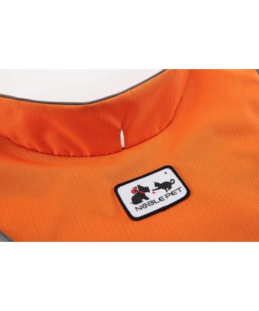 RC Gearpro Waterproof Fleece Cold Weather Pet Vest for Small & Medium Dogs - Reflective Stripes Winter Coat (M Orange) - Buy Online on GoSupps.com