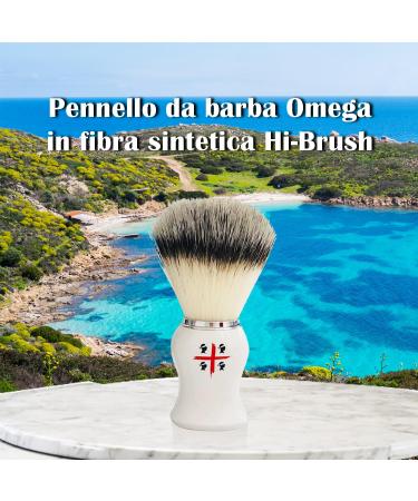 Omega Hi-Brush 4 Mori Professional Shaving Brush Set for Men | Sardinia Asinara Beard Brush - International Shipping Available - Buy Online on GoSupps.com