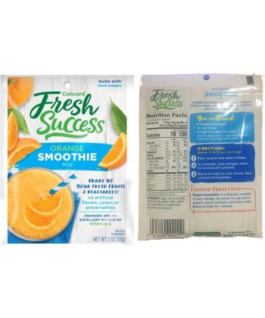 Concord Foods Smoothie Orange 2 Oz Packet - Pack of 4 | 2.01 Ounce | Fruit Smoothie Mix - Buy Online on GoSupps.com