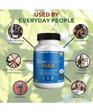 GREENVIFY SlimGuard Max Maximum Strength Natural Supplement 60 Capsules with Psyllium Powder Acai Berry All Natural Ingredients Vegan Friendly (1) - Buy Online on GoSupps.com