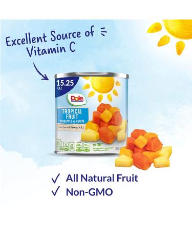 Dole Mixed Tropical Fruit - 15.25 Oz, Syrup Passion Fruit Blend - Buy Online on GoSupps.com