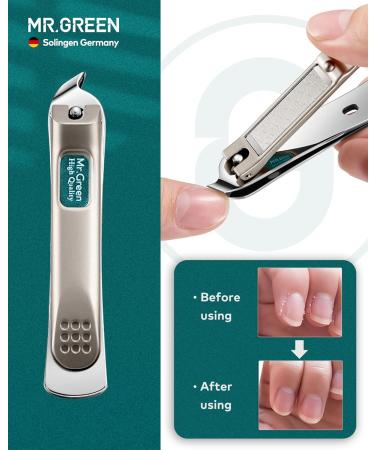MR.GREEN 8-in-1 Professional Manicure Set - Stainless Steel Pedicure Kit for Nail Care - Portable Grooming Tools in Green - 8 Pieces - Buy Online on GoSupps.com