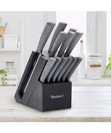 Hampton Forge Tomodachi Raintree Ash 13-Piece Knife Block Set - Premium Cutlery Set - Buy Online on GoSupps.com