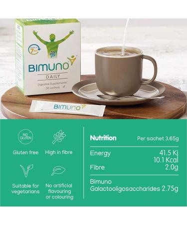 BIMUNO Immunity Food Supplement | Prebiotic Multivitamin for Women Men & Kids | Immune System Support with Vitamin D3 C & Zinc | Vegetarian Gluten Free Halal Kosher | (.) - Buy Online on GoSupps.com