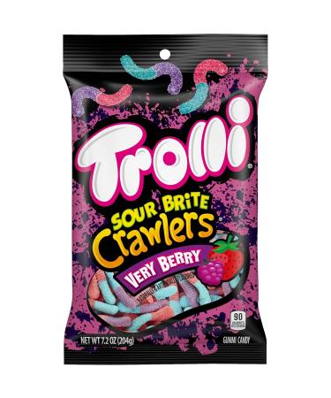 Trolli Sour Brite Crawlers - Very Berry Gummy Worms | Sweet & Sour Candy 7.2 oz (Pack of 1) - International Shipping Available - Buy Online on GoSupps.com