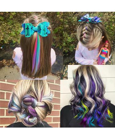 12PCS Hot Pink Clip-In Hair Extensions for Kids & Women - 20 Inch Straight Colorful Hair Extensions for Christmas & Halloween Parties - Buy Online on GoSupps.com