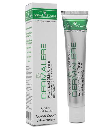 Dermalere Advanced Skin Cream for Fast Healing of Wounds & Damaged Skin, Reduces The Appearance of Scars & Stretch Marks, Relieves Skin Inflammations & Irritations (50 mL) 1.7 Ounce