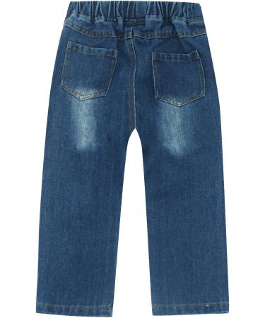 SEAUR Baby Boys Blue Ripped Jeans | Elastic Waistband Denim Pants | 18-24 Months - Buy Online on GoSupps.com