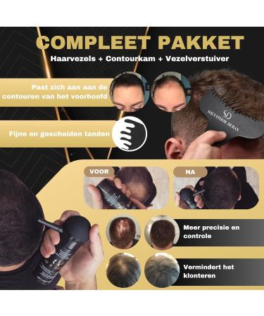 SD SALVATHOR DURAN Salvathor Hair Fibers Duran 25 g Pack 3 Units Hair Fiber + Applicator + Comb Black - Buy Online on GoSupps.com