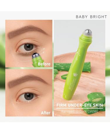 Aloe Vera & Fresh Collagen Eye Roller Serum | Anti-Wrinkle, Anti-Bags, Reduces Dark Circles & Puffiness | 15ml (0.50 fl.oz.) - Green - Buy Online on GoSupps.com