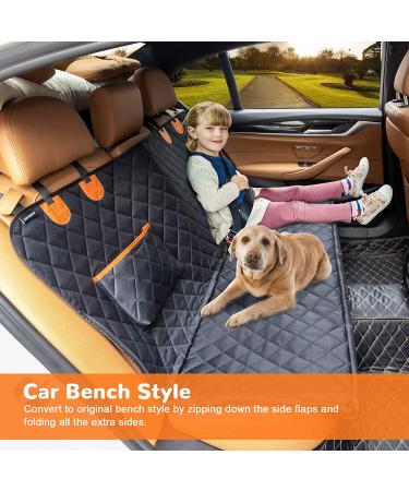 URPOWER Dog Seat Cover Car Hammock 100% Waterproof 600D Heavy Duty Scratch Proof Nonslip Back Seat Cover for Cars Trucks SUVs - Standard Size (54x58) - Black/Orange - Buy Online on GoSupps.com