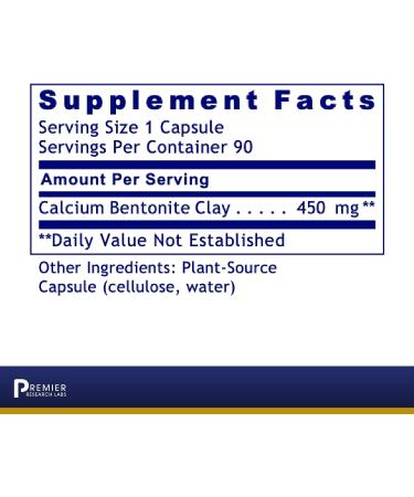 Premier Medi-Clay-FX: Detox Support with Calcium Bentonite Clay | 90 Vegan Capsules - Buy Online on GoSupps.com