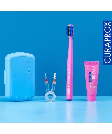 Curaprox Travel Set Ortho Blue - Travel Toothbrush Interdental Brush 10ml Toothpaste & Travel Box | Best International Shipping - Buy Online on GoSupps.com