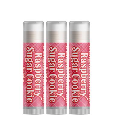 Delight Naturals Valentines Day Lip Balm - Raspberry Sugar Cookie - Set of Three