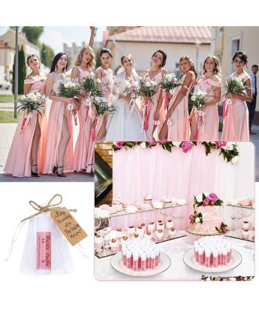 50 Set Bridal Shower Lip Balm Gifts | Bulk Wedding Favors with Organza Bags & Tags | Perfect for Bridesmaid Proposals & Bachelorette Parties - Buy Online on GoSupps.com