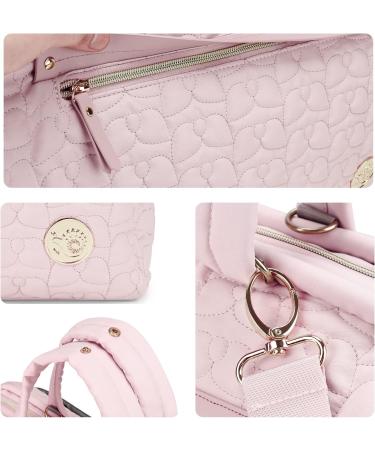 SONARIN Multi-Pockets Baby Nappy Changing Tote Bag - Stylish Large Capacity Travel Diaper Bag in Pink - Buy Online on GoSupps.com