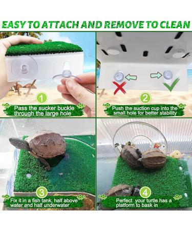 Keedolla Turtle Basking Platform: Large Green Grass Ramp for Aquarium - Ideal Tortoise Resting Terrace & Reptile Pier - Buy Online on GoSupps.com