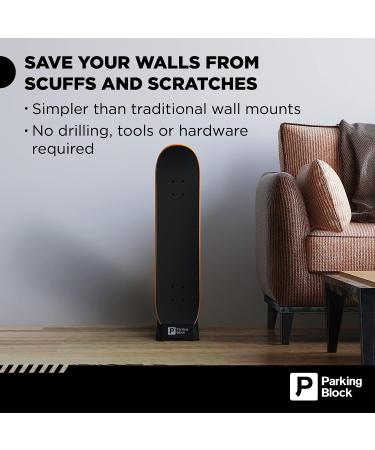 Parking Block Skateboard Holder - Freestanding Portable Stand for Vert & Street Decks | Skateboarder Gifts for Men, Women, Boys & Girls - Buy Online on GoSupps.com