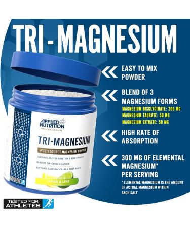 Applied Nutrition Tri-Magnesium Lemon & Lime 200G - Buy Online on GoSupps.com