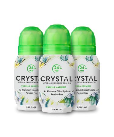 Crystal Body Deodorant Natural Deodorant Roll-On Vanilla Jasmine 2.25 fl oz (66 ml)