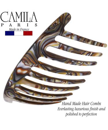 Camila Paris CP3182 French Handmade Onyx Side Comb for Women - Strong Hold Hair Clip for Bun Up-Do Styling - Made in France - Buy Online on GoSupps.com