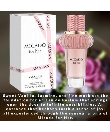 AMARAN Micado For Her Women s Eau de Parfum (EDP) 3.4 FL. Oz (100ml) Women s Perfume with Notes of Strawberry Raspberry Blackberry Mandarin Orange Jasmine Violet Cherry Black Currant Musk - Buy Online on GoSupps.com