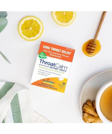 Boiron ThroatCalm Tabs - 100 Count for Pain Relief from Red Dry Scratchy Sore Throats and Hoarseness - Throat Calm Meltaway Tablets - Buy Online on GoSupps.com