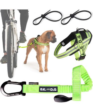 Bike and Dog - dog leash and dogs for the bike dishes with 3 rings 2 of which side including 2 special bicycle bridles.Patented.Dog leash and dog harness m yellow - Buy Online on GoSupps.com