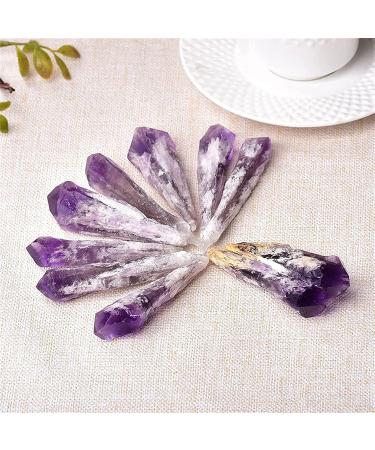 Nature Gemstones Drum Stones 1 Piece Natural Amethyst Quartz Cluster Crystal Point raw Crystals Minerals Sample Stone Decoration ZJGIDTEM 15-30g Natural Amethyst - Buy Online on GoSupps.com