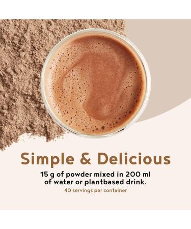 Alpha Foods Vegan Protein Powder - Chocolate Flavour - High Protein Low Calorie Plant Based Shake with Amino Acids - 40 Servings (600g) - Buy Online on GoSupps.com