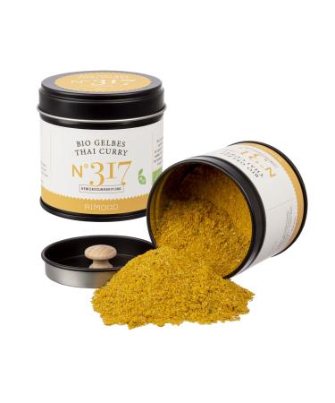 Rimoco N 317 Bio yellow Thai curry - slightly sharp fruity lemon - the mildest among the Thai curries |Organic extension (DE- KO-007) |70g in an elegant spice jar with aromadeckel