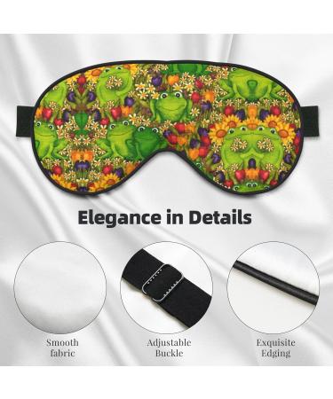 SSIMOO Frog Sleep Mask | Adjustable & Breathable Eye Mask for Ultimate Comfort | Fashionable Black Sleep Mask for Better Sleep - Buy Online on GoSupps.com