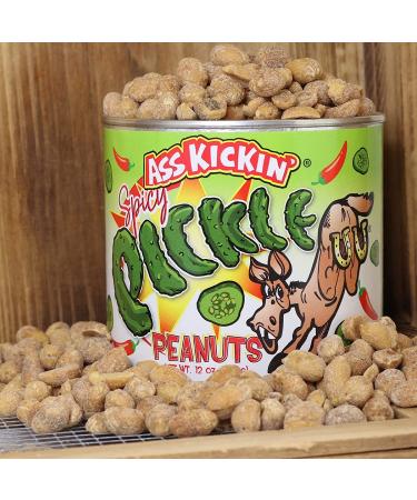 KICKIN Spicy Pickle Hot Peanuts - 12oz | Ultimate Gourmet Gift | Spicy & Delicious - Try if you dare! - Buy Online on GoSupps.com