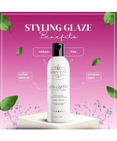 REVIPP Beauty Styling Glaze - Pro Vitamin B5 & Avocado Oil | 4 fl oz | Volume & Soft Hold | No Parabens Alcohol or Sodium Chloride | International Shipping Available - Buy Online on GoSupps.com