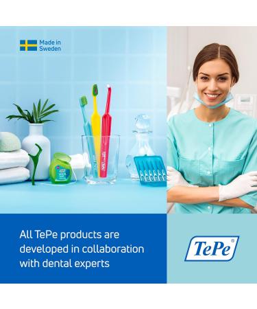 TEPE Compact Single Tuft Brush for Braces, Gum Line, and Implants - Precision Cleaning Tool - 1 Count - Buy Online on GoSupps.com