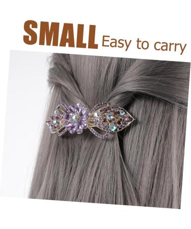 Didiseaon Hair Clip Rhinestones Barrettes Tiara Rhinestone Bobby Pins Barrettes for Women Ponytail Metal Hair Miss Purple Metal Hair Clips - Buy Online on GoSupps.com