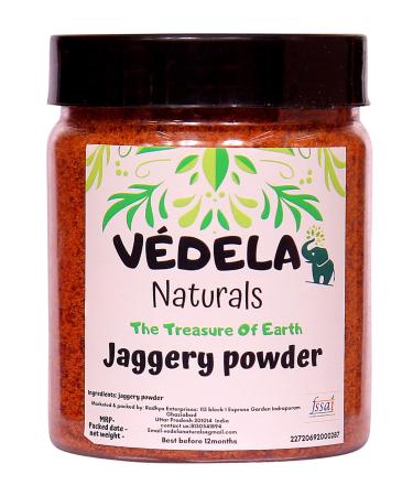 V DELA Naturals Jaggery Powder 300gm Pure Natural For Tea Coffee Milk | Jaggery | Gud | Shakkar | No Added Sulphur Color Preservatives Chemical | Iron & Protein Rich | 300grm /8 oz