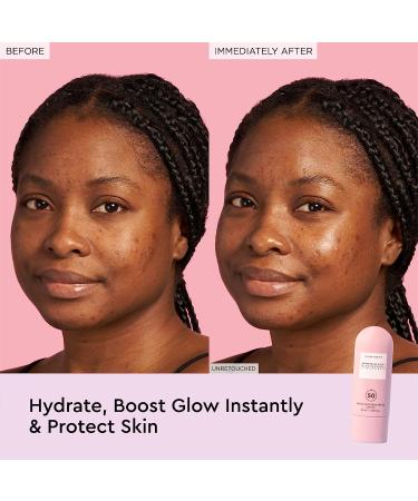 Watermelon Glow Niacinamide Sunscreen SPF 50 - Hydrating Broad Spectrum Sunscreen with Hyaluronic Acid & Aloe Vera (50ml) - Buy Online on GoSupps.com