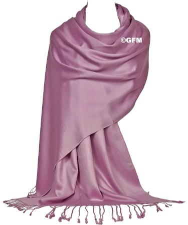 GFM Smooth Shiny Surface Pashmina Style Scarf in Dusky Pink - L9 - Buy Online on GoSupps.com