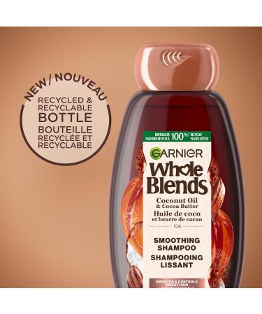 Garnier Whole Blends Coconut Oil & Cocoa Butter Smoothing Shampoo - Frizzy Hair Care Paraben-Free Nourishing Unisex 12.5 Fl Oz | International Shipping Available - Buy Online on GoSupps.com