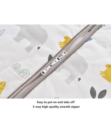 Chilsuessy Winter Baby Sleeping Bag with Feet 2.5 TOG | 100% Cotton Toddler Wearable Blanket | Cute Rhino Design | 70cm/6-18 Months - Buy Online on GoSupps.com