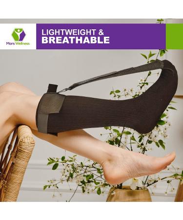 Plantar Fasciitis Stretch Night Sock for Pain Relief - Black, M Medium (1 Pack) - Buy Online on GoSupps.com