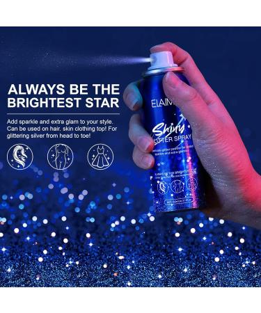 Shiny Glitter Spray for Hair and Body - Fast-Drying Waterproof Formula - 2PCS, 2 pack - Buy Online on GoSupps.com