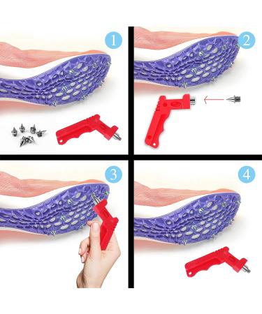 150 PCS 1/4 Steel Track Shoe Spikes Set with Wrench and Storage Box - Ideal for Running, Hiking, High Jumping, Cross Country - Buy Online on GoSupps.com