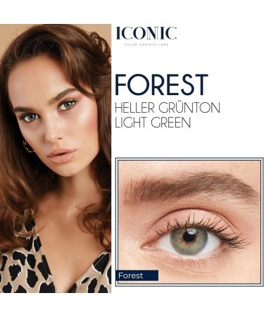 Buy Iconic Dark Green Colored Contact Lenses - Monthly Supply for Natural Look | 1 Pair - Buy Online on GoSupps.com